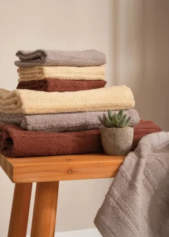 bonprix Handtücher|Baumwollhandtuch Set (10-tlg. Set) creme