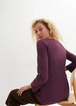 Baumwoll-Henleyshirt mit Knopfleiste|bonprix Sale