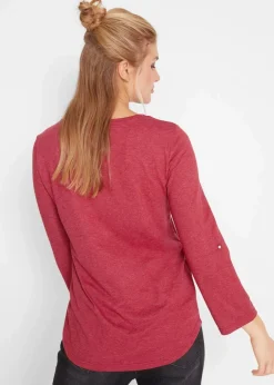 Baumwoll-Henleyshirt mit Knopfleiste|bonprix New