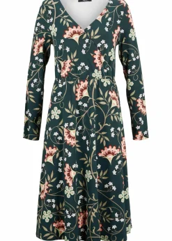 Baumwoll-Jerseykleid in Wickeloptik|bonprix