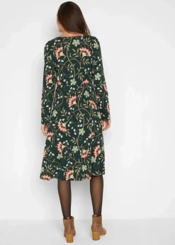 Baumwoll-Jerseykleid in Wickeloptik|bonprix