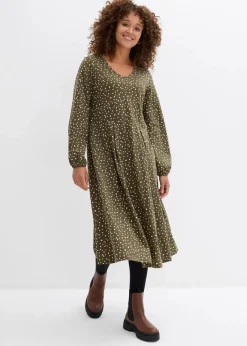 Baumwoll-Jerseykleid, Midilänge|bonprix Online