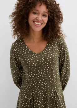 Baumwoll-Jerseykleid, Midilänge|bonprix Online