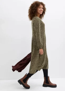 Baumwoll-Jerseykleid, Midilänge|bonprix Online
