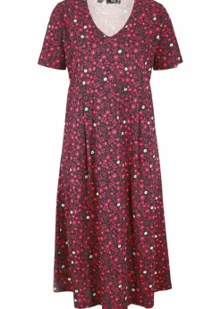 Baumwoll-Jerseykleid, Midilänge|bonprix