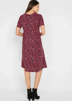 Baumwoll-Jerseykleid, Midilänge|bonprix