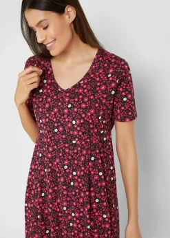 Baumwoll-Jerseykleid, Midilänge|bonprix