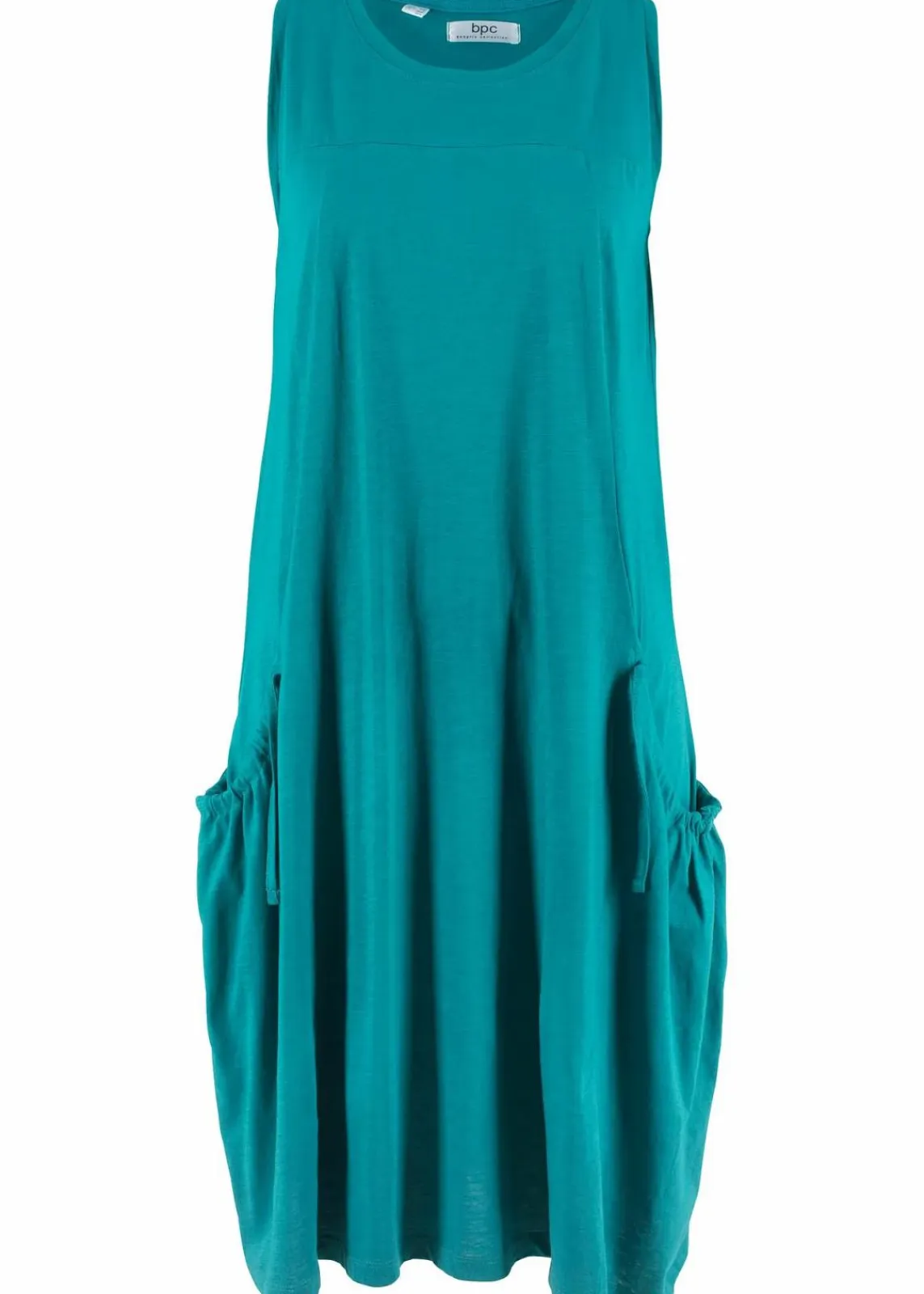 bonprix Kleider|Bekleidung·Pullover & Strickjacken|Baumwoll-Jerseykleid mit Taschen kobalttürkis