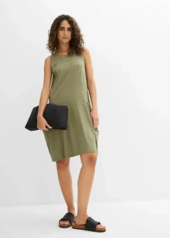 Baumwoll-Jerseykleid mit Taschen|bonprix Online