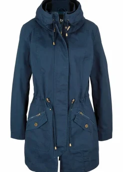 Baumwoll-Kurzparka mit Stehkragen, talliert|bonprix Outlet