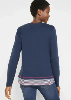 Baumwoll-Langarmshirt, 2 in 1-Optik|bonprix New