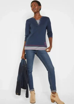 Baumwoll-Langarmshirt, 2 in 1-Optik|bonprix New