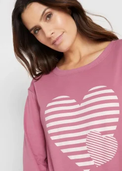 Baumwoll-Langarmshirt, bedruckt|bonprix Sale