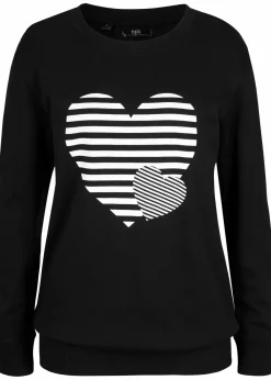 Baumwoll-Langarmshirt, bedruckt|bonprix Outlet