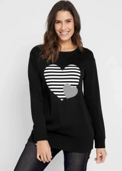 Baumwoll-Langarmshirt, bedruckt|bonprix Outlet