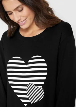 Baumwoll-Langarmshirt, bedruckt|bonprix Outlet