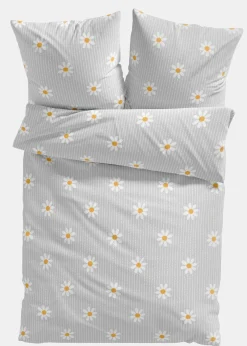 bonprix Bettwäsche|Baumwollmix-Bettwäsche grau