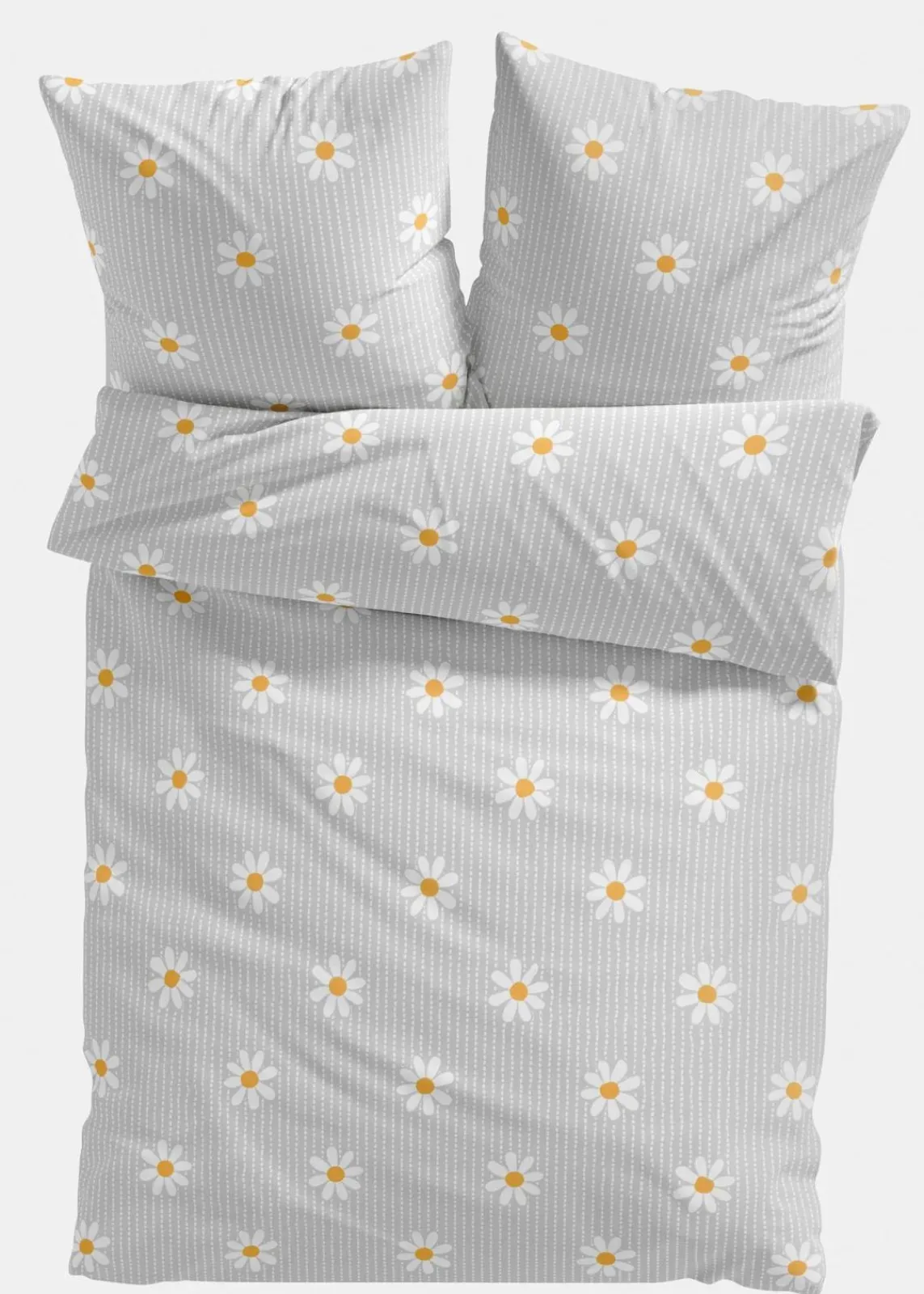 bonprix Bettwäsche|Baumwollmix-Bettwäsche grau