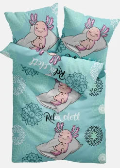 bonprix Bettwäsche|Baumwollmix-Bettwäsche türkis