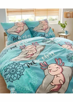 bonprix Bettwäsche|Baumwollmix-Bettwäsche türkis