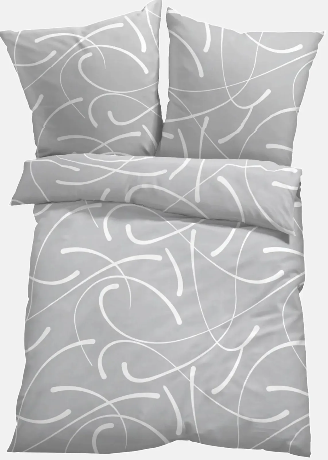bonprix Bettwäsche|Baumwollmix-Bettwäsche grau