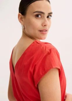 Baumwoll-Popeline Kleid mit variablem Zugband|bonprix Sale