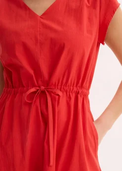 Baumwoll-Popeline Kleid mit variablem Zugband|bonprix Sale