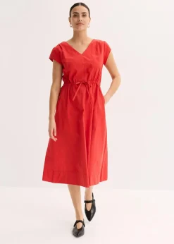 Baumwoll-Popeline Kleid mit variablem Zugband|bonprix Sale