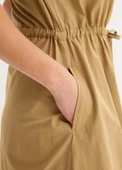 Baumwoll-Popeline Kleid mit variablem Zugband|bonprix New