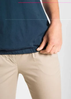 bonprix Shirts & Tops|Baumwoll-Shirt, Kurzarm dunkelblau