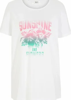 Baumwoll-Shirt mit Druck, Kurzarm|bonprix Online