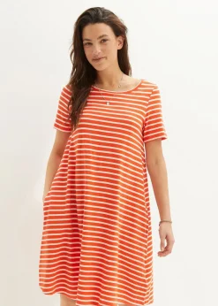 Baumwoll-Shirtkleid aus Flammgarn|bonprix Online