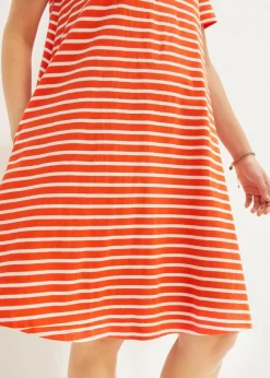 Baumwoll-Shirtkleid aus Flammgarn|bonprix Online