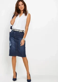 Baumwollstrickjacke mit Streifen|bonprix Clearance