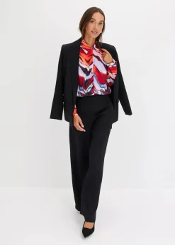 bonprix Bekleidung·Jacken & Mäntel|Nachhaltigere Materialien|bedruckte Bluse lila/schwarz/rot bedruckt