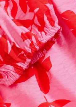 bonprix Bekleidung·Jacken & Mäntel|Blusen & Tuniken|bedruckte Carmenbluse aus feinem Viskose-Mix rot/pink floral