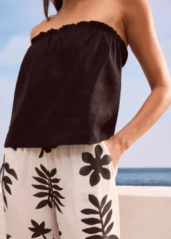 bedruckte Hose aus fließender Viskose|bonprix New