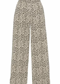 bonprix Bekleidung·Kleider|Hosen|Bedruckte Palazzo-Hose sand/schwarz zebra bedruckt