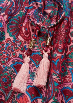 bonprix Bekleidung·Pullover & Strickjacken|Kleider|Bedrucktes Jersey-Maxikleid rosa floral