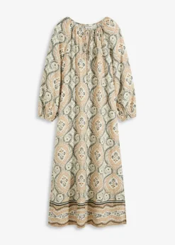 bedrucktes Kaftan-Kleid aus fließender Viskose|bonprix