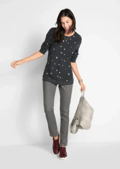 Bedrucktes Langarmshirt aus Baumwolle|bonprix Clearance