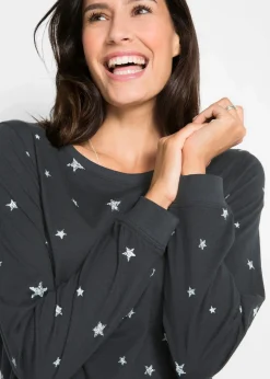 Bedrucktes Langarmshirt aus Baumwolle|bonprix Clearance