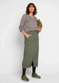 Bedrucktes Langarmshirt mit Henley-Kragen|bonprix