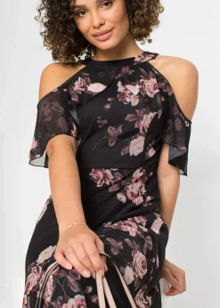 Bedrucktes Mesh-Maxikleid|bonprix Discount