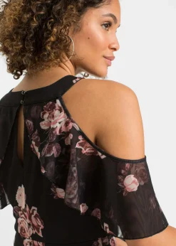 Bedrucktes Mesh-Maxikleid|bonprix Discount