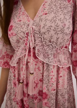 bedrucktes Mesh-Tunika-Kleid|bonprix New