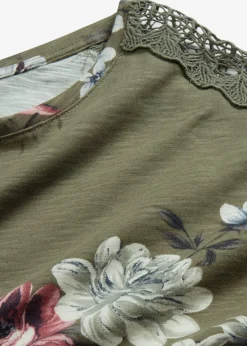 Bedrucktes Shirt mit Spitze|bonprix Clearance