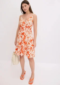 bedrucktes Trägerkleid aus softem Viskose-Mix|bonprix New