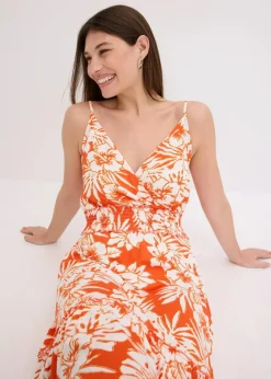 bedrucktes Trägerkleid aus softem Viskose-Mix|bonprix New