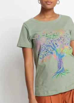 Bedrucktes T-Shirt aus Bio-Baumwolle|bonprix Discount